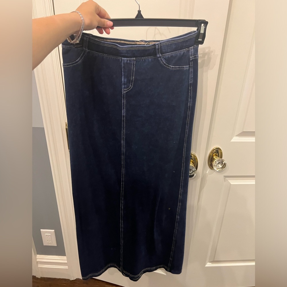 Hard Tail Dark Blue Denim Skirt